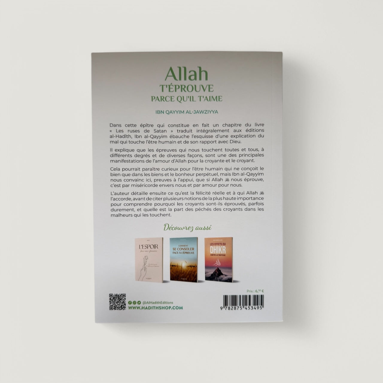 Allah t’éprouve parce qu’Il t’aime
