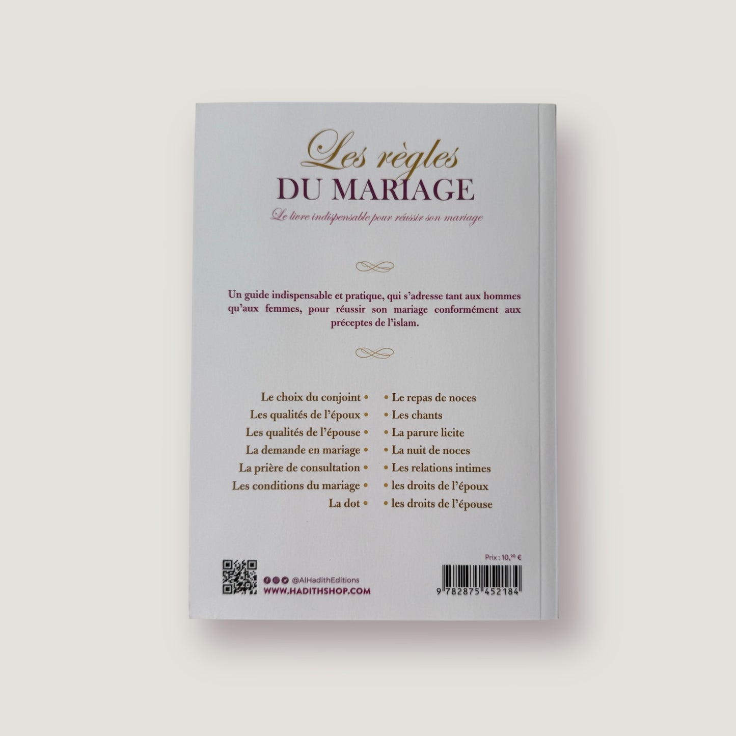 Les règles du mariage
